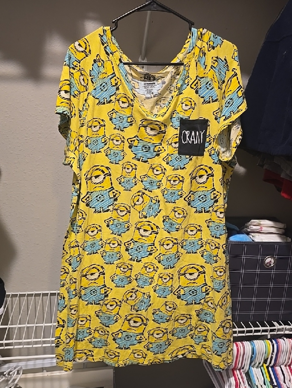 Universal Yellow and Blue Short Sleeve Nightshirt